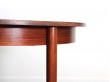 Mid-Century Modern scandinavian dining round table in Rio rosewood