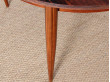 Mid-Century Modern scandinavian dining round table in Rio rosewood