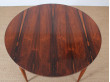 Mid-Century Modern scandinavian dining round table in Rio rosewood