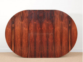 Mid-Century Modern scandinavian dining round table in Rio rosewood