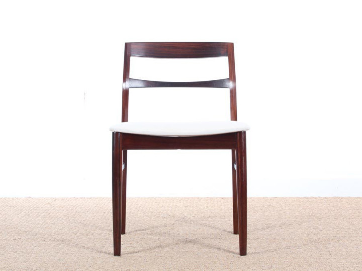 Mid-Century Modern scandinavian set of 4 Rio rosewood chairs by  henning kjaernulf