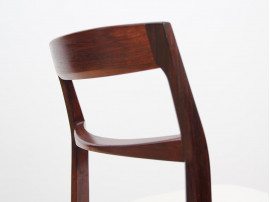 Mid-Century Modern scandinavian set of 4 Rio rosewood chairs by  henning kjaernulf