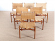 Mid-Century Modern scandinavian set of 6 chairs model CH-31 by  Hans Wegner