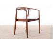 Petit fauteuil de bureau scandinave en teck