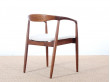 Petit fauteuil de bureau scandinave en teck