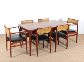 Mid-Century Modern scandinavian dining table in teak, seat 4-8