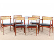 Mid-Century Modern scandinavian set of 4 chairs model W26 by Erik Wørts