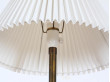 Grand lampadaire scandinave en teck et laiton