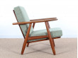 Danish mid-century modern pair of "Cigar chairs" GE-240