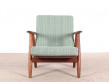 Danish mid-century modern pair of "Cigar chairs" GE-240