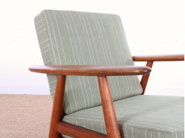 Danish mid-century modern pair of "Cigar chairs" GE-240