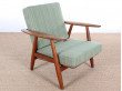 Danish mid-century modern pair of "Cigar chairs" GE-240