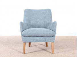 Fauteuil scandinave model AV 53 en cuir