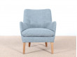 Fauteuil scandinave model AV 53 en cuir