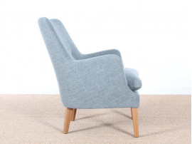 Fauteuil scandinave model AV 53 en cuir