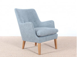 Fauteuil scandinave model AV 53 en cuir