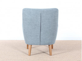 Fauteuil scandinave model AV 53 en cuir