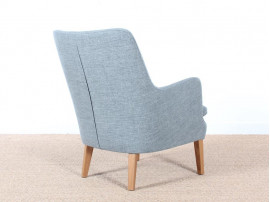 Fauteuil scandinave model AV 53 en cuir