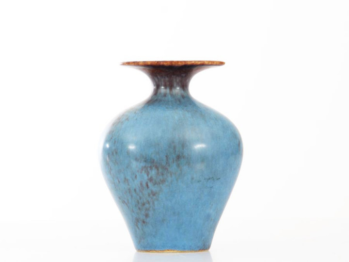 Petit vase scandinave marron et bleu AUH 