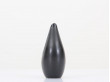 Rorstrand Short Black Caolina Vase by Gunnar Nylund