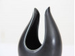 Rorstrand Short Black Caolina Vase by Gunnar Nylund