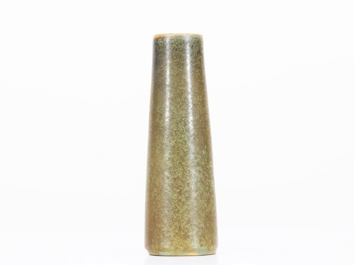 Dark Olive-Green Conic Vase by Ejvind Nielsen