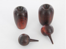 Mid-Century Modern scandinavian birds in Rio rosewood by Kristian Vedel