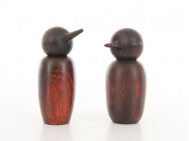 Mid-Century Modern scandinavian birds in Rio rosewood by Kristian Vedel