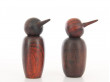 Mid-Century Modern scandinavian birds in Rio rosewood by Kristian Vedel