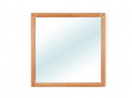 miroir scandinave carré en chene 