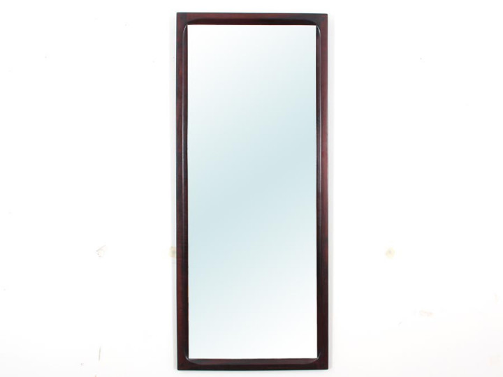 miroir scandinave rectangulaire en acajou