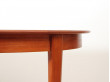 Table de repas scandinave ronde en teck extensible 4/10 pers.