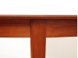 Table de repas scandinave ronde en teck extensible 4/10 pers.