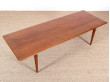 table basse scandinave en teck  massif model fd 516 