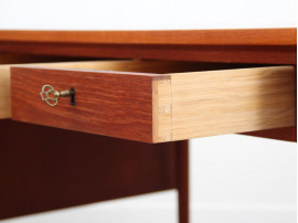 Bureau scandinave en chêne à 2 rabats