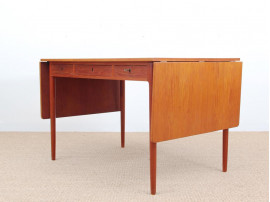 Bureau scandinave en chêne à 2 rabats