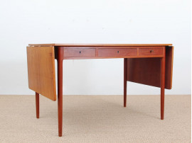 Bureau scandinave en chêne à 2 rabats