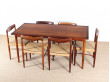 Mid-Century Modern scandinavian dining table in Rio rosewood