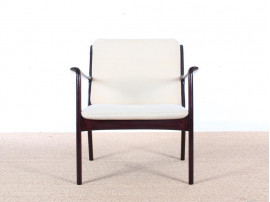 Pair of mahogany scandinavian armchairs