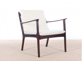 Pair of mahogany scandinavian armchairs