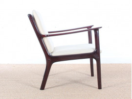 Pair of mahogany scandinavian armchairs