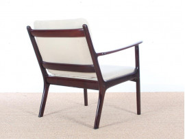 Pair of mahogany scandinavian armchairs