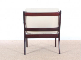 Pair of mahogany scandinavian armchairs