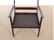 Paire de fauteuils scandinaves en acajou