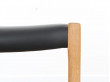 Scandinavian teak and leather stool  N° 80 by Niels Moller