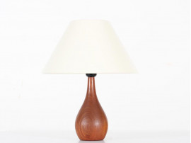 Small Scandinavian desk lamp in teak