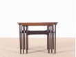 Mid-Century Modern nesting tables in Rio rosewood