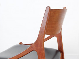 Mid-Century Modern scandinavian set of 4 chairs in teak by Vestervig Eriksen