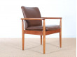 Mid-Century Modern scandinavian set of 6 diplomat armchairs in teak by Finn Julh