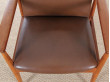 Mid-Century Modern scandinavian set of 6 diplomat armchairs in teak by Finn Julh